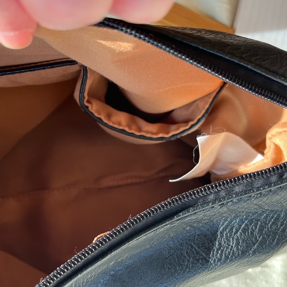 Frank Lyman Vintage Black Leather Shoulder Bag, NWOT - Picture 9 of 14